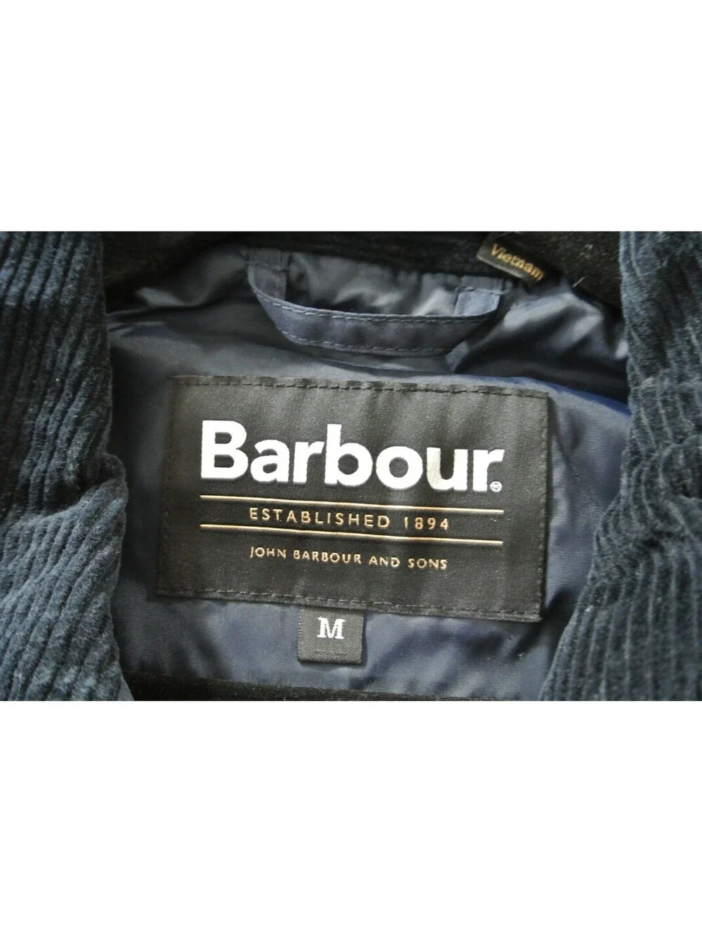 NEW, Barbour Men's Domus Water Resistant Jacket in Navy Sz M #SJ2453